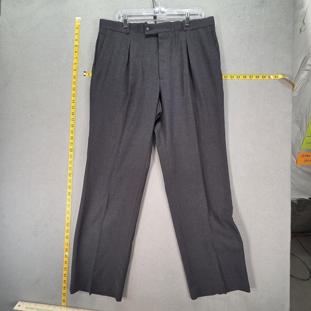Arrow Brigade Pants Mens 36x31 Gray Pleated Dress Slacks‎ Classic Pockets